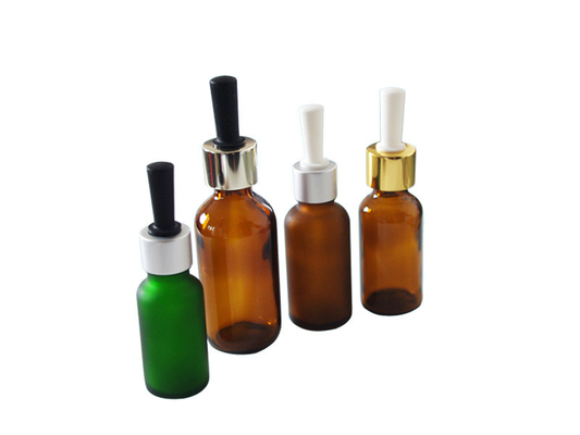China Pharmacy Amber Green Serum Glass Dropper Bottle with long Nozzle Pipettes Closures Cap dropper for Essential Oil Bottle supplier