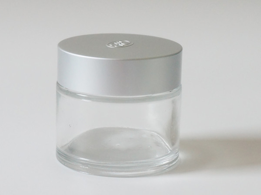 China JG-F44650 65g empty glass cosmetic jar/container_ facial cream, serum,musk,moisturizer supplier