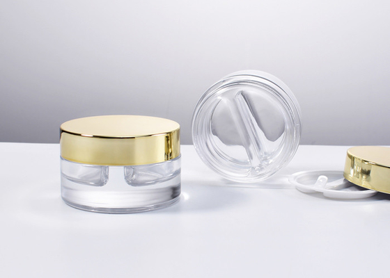 China 10ml+10ml dual chamber glass cosmetic concentrate jars - Perfect for Eye Cream, Lip Balm and Eye Makeup Formulas supplier