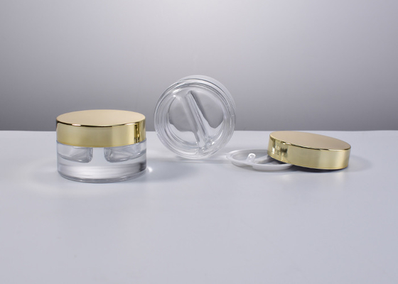 China 30ml +30ml Flint Glass Cosmetic Jars-Perfect for Eye Masks &amp; Creams, Color &amp; Logo Customizable supplier