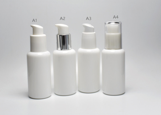 China BG-195H-40, 40ml cylindrical opal white glass bottles for luxury skincare products, glass bottle cosmetic packaging supplier