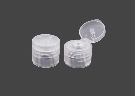 China 18/410 PP natural flip top caps, caps and closures manufacturers, bottle snap top cap for hand sanitizer supplier
