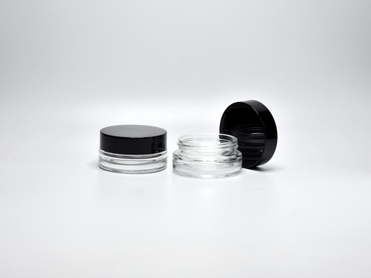 China Recyclable Transparent 10ml Flint Glass Jar For Color Cosmetics And Makeup, Primary Glass Skin Care Packaging Supply supplier