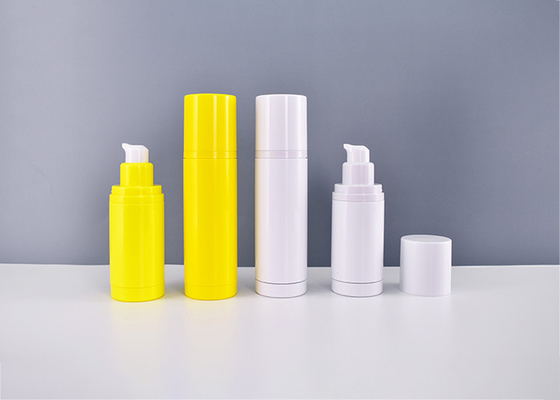 China dual wall refill airless cosmetic pump bottles 30ml 50ml 100ml eco sustainable skincare packaging wholesale custom supplier