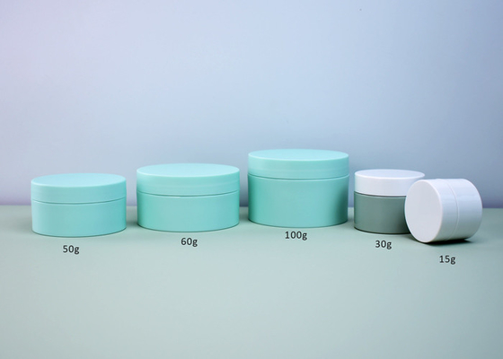 China 15ml-100ml Recyclable 2OZ Plastic Cream Jar In Round Shape,Matte Finish Soft Touch ,PCR PP Custom Color Are Available supplier