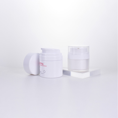 China 30ml&amp;50ml Airless Cosmetic Packaging Jars With Pump, Double Wall Vacuum Protection For Private Beauty Brands supplier