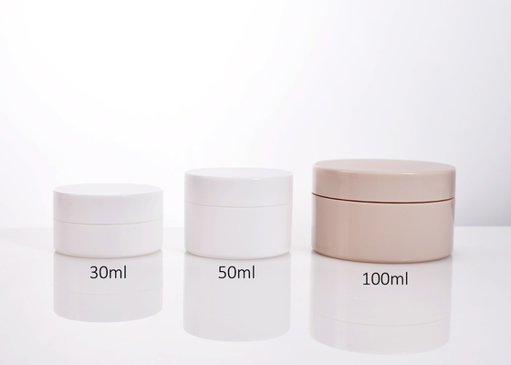 China 30ml 50ml 100ml Empty Straight-Sided Plastic Jars With Lids, Eco-Friendly Cosmetic Packaging Jars Wholesale and Custom supplier