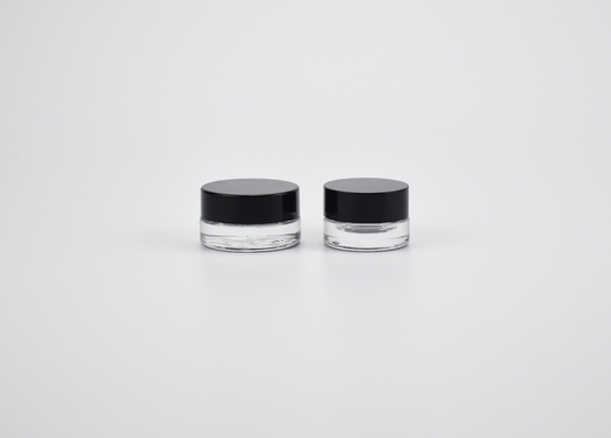 China JG-F06, 3g&amp;5g concentrate round flint glass cosmetic jar for beauty products, custom containers with lids for cosmetics supplier