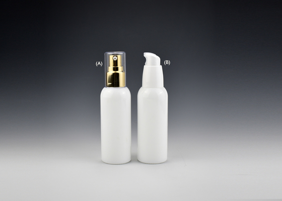China Well-Designed 50ml Boston Round Opal White Glass Cosmetic Bottles, Empty Skincare Bottles, Cosmetic Bottle Manufacturers supplier