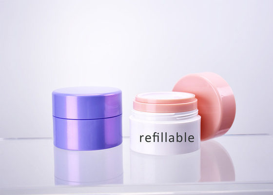 China Custom 50ml Cylinder Refillable Mono Plastic Cosmetic Jar As Sustainable Packaging For Cream From Packaging Manufacturer supplier